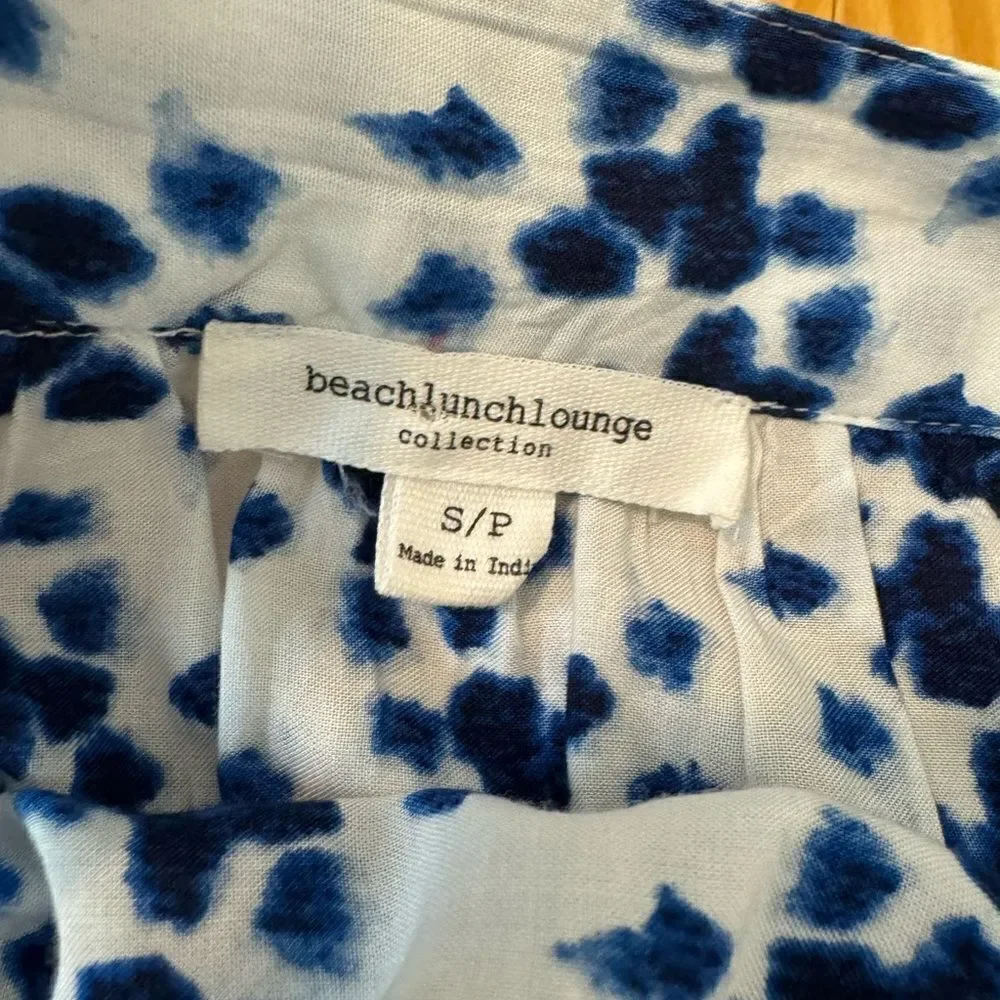BeachLunchLounge Blue White Beach Vacation Dress Women’s SIZE Small
